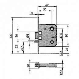 PICAPORTE CON CONDENA 510-HL