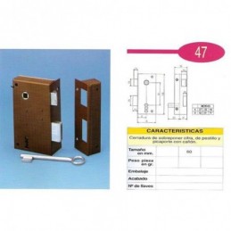 CERRADURA SOBREPONER 47 A 6...