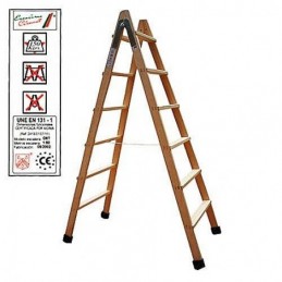 ESCALERA MADERA DOBLE 5...