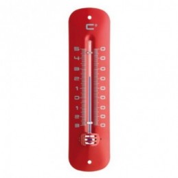 TERMOMETRO METAL ROJO 12....