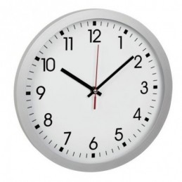RELOJ PARED PLATA 300MM 60....