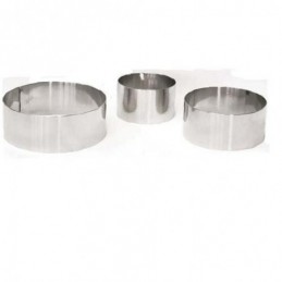 MOLDE INOX REDONDO 6X4 CM....
