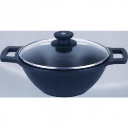 CACEROLA WOK CON TAPA 28CM