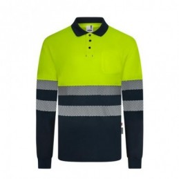 POLO GRIS BICOLOR ML ALTA...